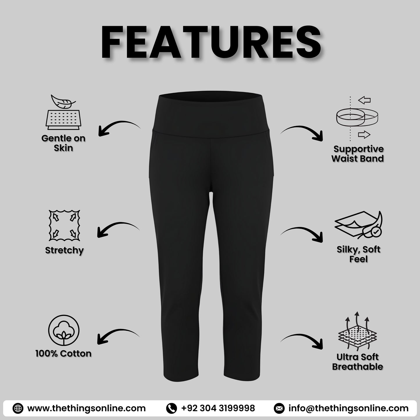 High Waist Capri Cotton Tights