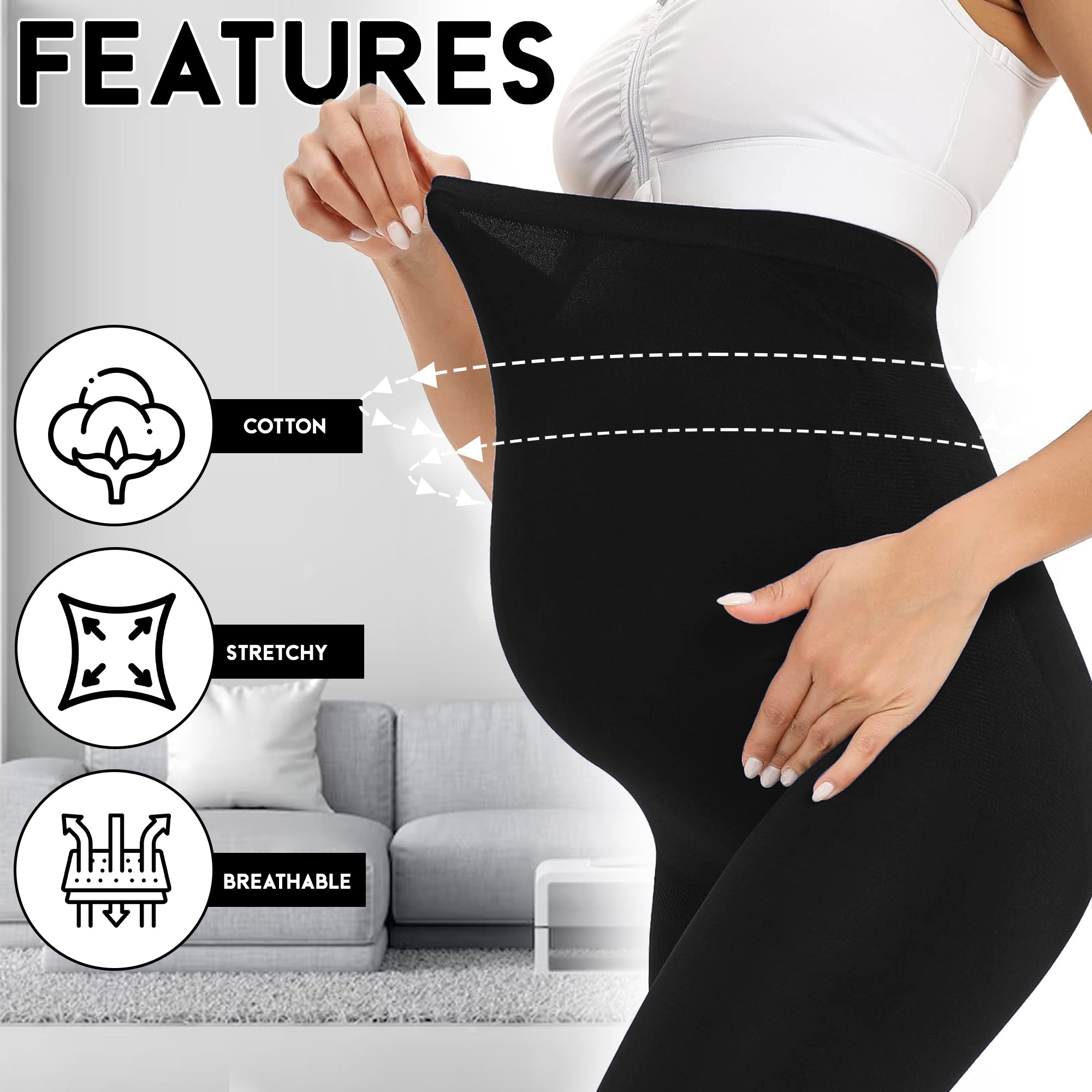 Maternity Full Length Cotton Tights